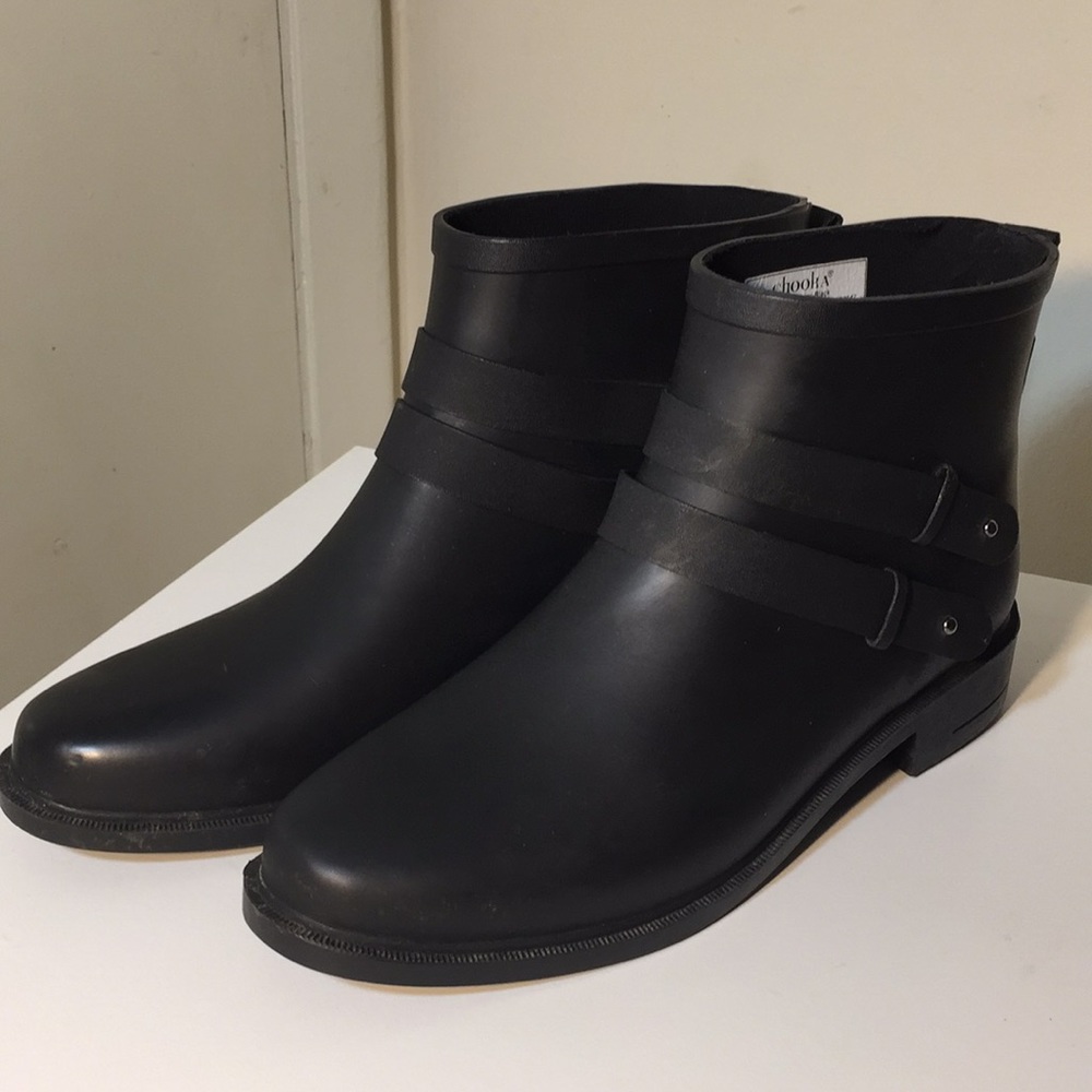 Chooka  Black rubber boots / rain boots size 10